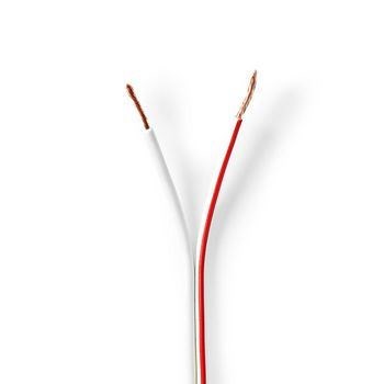 Billede af Højtaler Kabel 2x 1.50 mm² Kobber 100.0 m Runde PVC Hvid Rulle