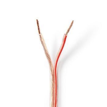 Billede af Højtaler Kabel 2x 2.50 mm² Kobber 15.0 m Runde PVC Gennemsigtig Rulle