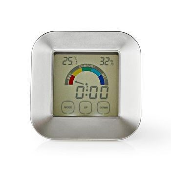 Billede af Nedis Hygrometer Temperaturmåler Tid Touchskærm