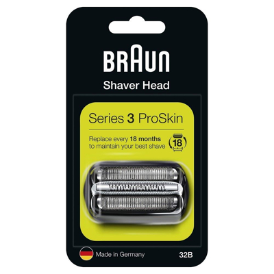 Billede af braun 81483728 barbermaskinehoved barbermaskine 32B kombipak/ skær, sort, serie 3, floater teknologi