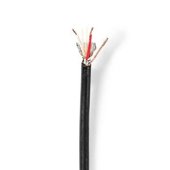 Billede af Mikrofon kabel 2x 0.35 mm² Kobber 100.0 m Runde PVC Sort Rulle