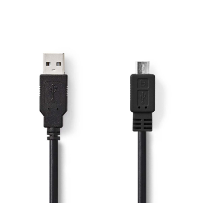 Billede af USB kabel 2.0 A han Micro B 480 Mbps Nikkelplateret 1.00 m Runde PVC Sort Box