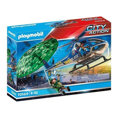 Billede af Playset City Action Police helicopter: Parachute Chase Playmobil 7056