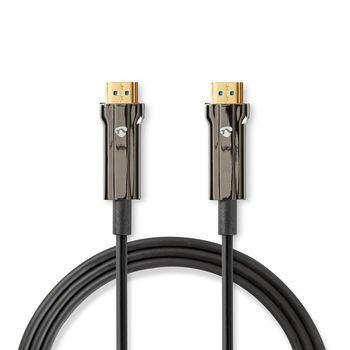 Billede af High Speed HDMI kabel med Ethernet Stik 8K@60Hz 48 Gbps 15.0 m Runde PVC Sort Gaveæske