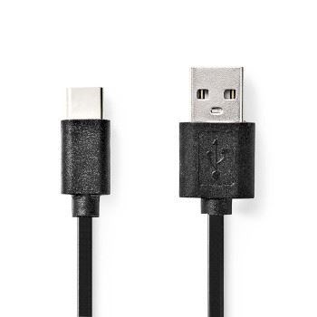 Billede af USB kabel 2.0 A Han C 15 W 480 Mbps Nikkelplateret 3.00 m Runde PVC Sort Label