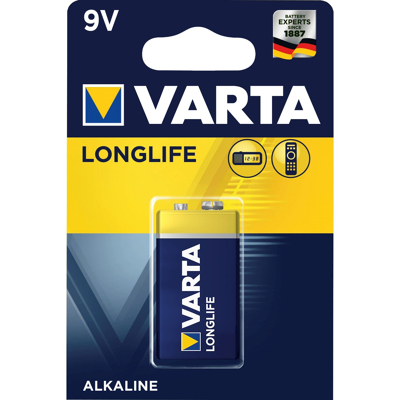 Billede af VARTA 9V Longlife 04122 101 411 Batterier 9 rektangulært batteri (9V) stk.