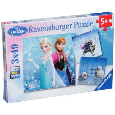 Billede af Ravensburger Winter Adventures 3 X 49 pcs Puzzle Disney Frozen