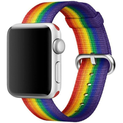 Afbeelding van Apple origineel Woven Nylon Watch 38mm / 40mm 41mm Pride Edition MQ4F2ZM/A