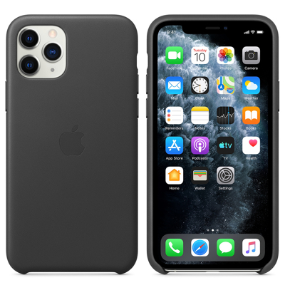 Afbeelding van Apple origineel leather case iPhone 11 Pro Black MWYE2ZM/A