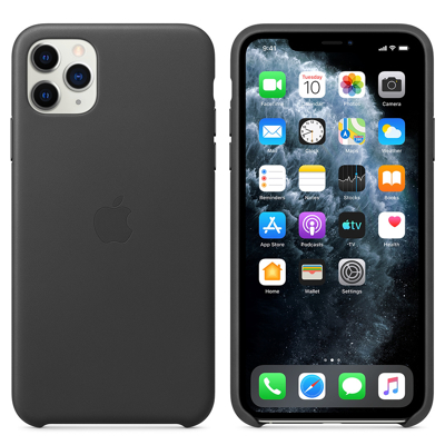 Afbeelding van Apple origineel leather case iPhone 11 Pro Max black MX0E2ZM/A
