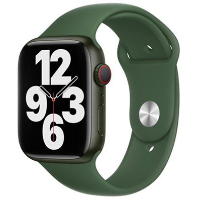Afbeelding van Apple Watch bandje Origineel Siliconen en TPU (zacht) Groen Geschikt voor Series 1 9 / SE