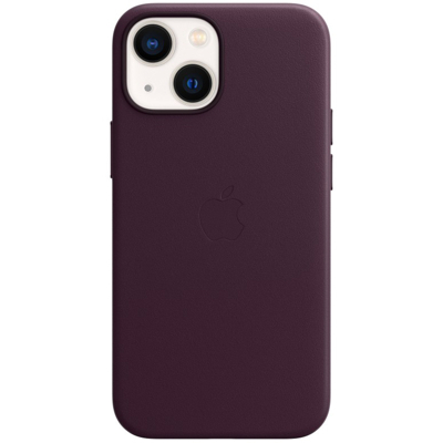 Afbeelding van Apple Leather Case + MS iPhone 13 mini Dark Cherry