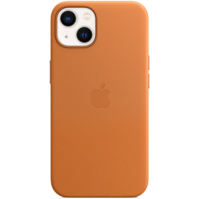 Afbeelding van Apple Leather Case + MS iPhone 13 Golden Brown