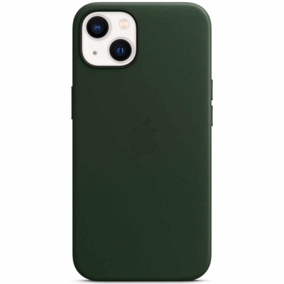 Afbeelding van Apple Leather Case + MS iPhone 13 Sequoia Green
