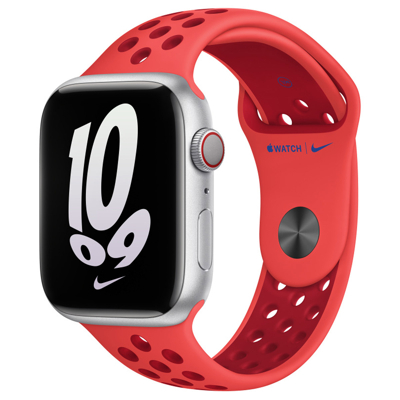 Afbeelding van Apple Watch Strap 45mm Bright Crimson/Gym Red Nike Sport Band