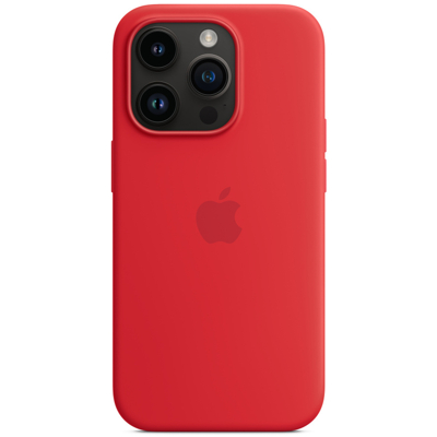 Afbeelding van Apple Silicome Case + MS iPhone 14 Pro (PRODUCT)RED