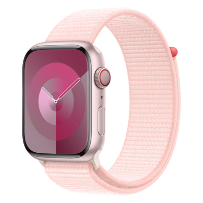 Afbeelding van Apple Watch Strap 45mm Light Pink Sport Loop (145 220mm)