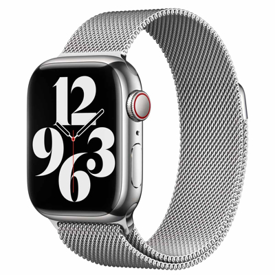 Afbeelding van Apple Watch Strap 41mm Silver Milanese Loop (130 180mm)