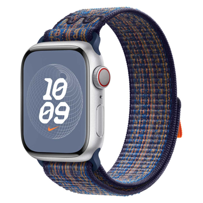 Afbeelding van Apple Watch Strap 41mm Game Royal/Orange Nike Sport Loop (130 200mm)