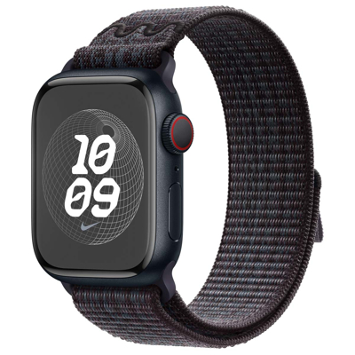 Afbeelding van Apple Watch Strap 41mm Black/Blue Nike Sport Loop (130 200mm)
