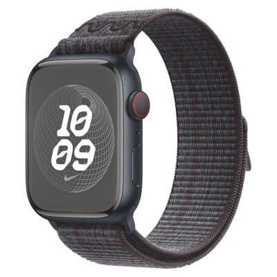 Afbeelding van Apple Watch Strap 45mm Black/Blue Nike Sport Loop (145 220mm)