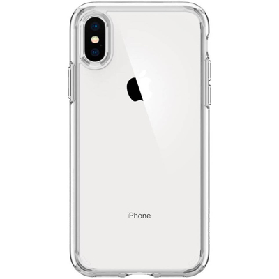 Afbeelding van Apple iPhone X Hoesje Kunststof Spigen Hardcase/Backcover Transparant Telefoonhoesje Shockproof/Valbescherming