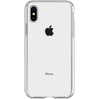 Afbeelding van Apple iPhone X Hoesje Siliconen en TPU (zacht) Spigen Softcase/Backcover Transparant Telefoonhoesje
