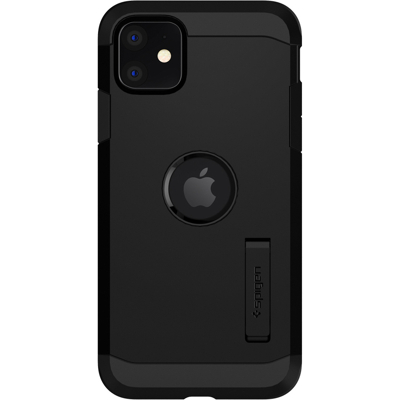 Afbeelding van Apple iPhone 11 Hoesje Kunststof Spigen Hardcase/Backcover Zwart Telefoonhoesje Shockproof/Valbescherming
