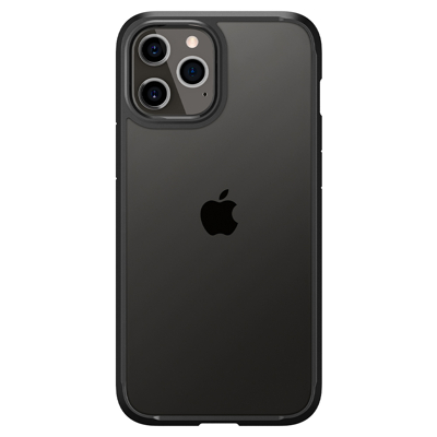 Afbeelding van Apple iPhone 12 Hoesje Kunststof Spigen Hardcase/Backcover Zwart Telefoonhoesje Shockproof/Valbescherming
