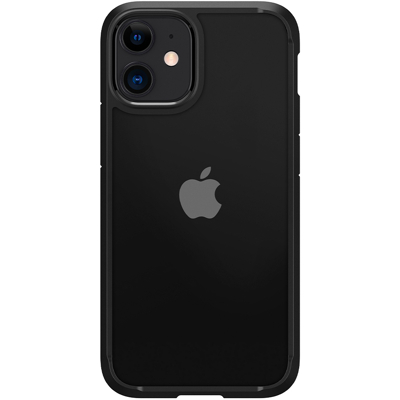 Afbeelding van Apple iPhone 12 Mini Hoesje Kunststof Spigen Hardcase/Backcover Zwart Telefoonhoesje Shockproof/Valbescherming