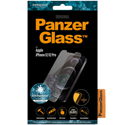 Afbeelding van Screenprotector Apple iPhone 12 Pro: PanzerGlass Anti Bacterial