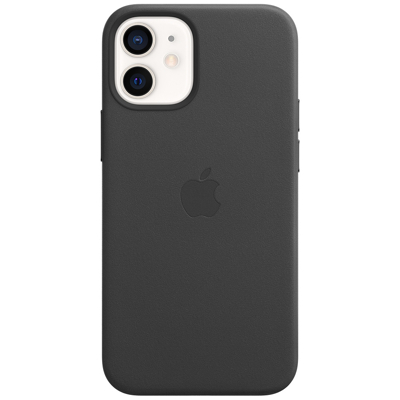 Afbeelding van Apple leren hoesje met MagSafe iPhone 12 mini black
