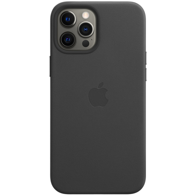 Afbeelding van Apple origineel Leather MagSafe Case iPhone 12 Pro Max Black MHKM3ZM/A