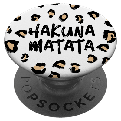 Afbeelding van PopSockets iMoshion PopGrip Hakuna Matata Wit Quotes/Dieren Bedrukking Kunststof