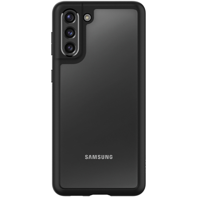 Afbeelding van Samsung Galaxy S21 Hoesje Kunststof Spigen Hardcase/Backcover Zwart Telefoonhoesje Shockproof/Valbescherming