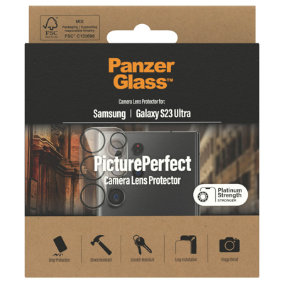 Afbeelding van Screenprotector Samsung Galaxy S23 Ultra: PanzerGlass Camera Protector