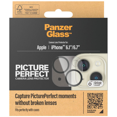 Afbeelding van Screenprotector Apple iPhone 15: PanzerGlass Camera Protector
