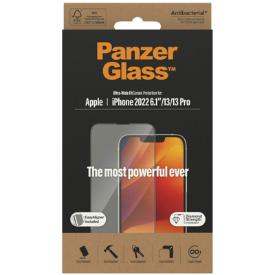 Afbeelding van PanzerGlass Ultra Wide Fit Apple iPhone 14 / 13 Pro Screenprotector Glas