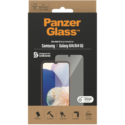 Afbeelding van PanzerGlass Ultra Wide Fit Samsung Galaxy A14 4G/5G Screenprotector Glas