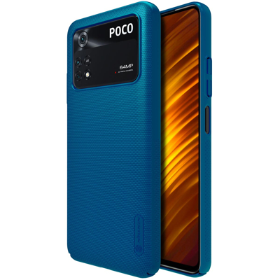 Afbeelding van Xiaomi Poco M4 Pro 5G Hoesje Kunststof Nillkin Hardcase/Backcover Blauw Telefoonhoesje