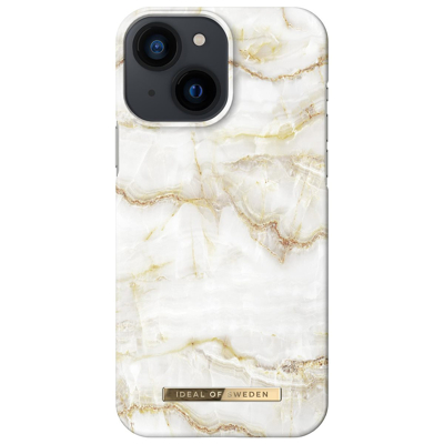 Afbeelding van iDeal of Sweden Back Case iPhone 13 Mini Golden Pearl Marble