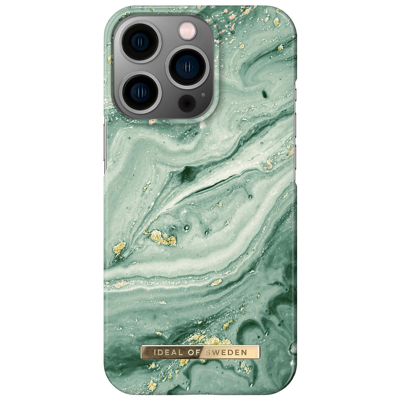 Afbeelding van iDeal of Sweden Back Case iPhone 13 Pro Mint Swirl Marble