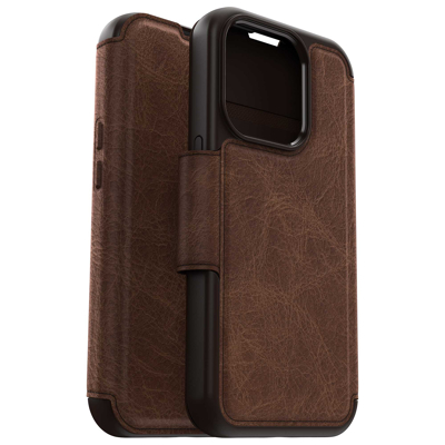 Afbeelding van Otterbox Strada Apple iPhone 15 Pro Book Case Leer Bruin Met MagSafe