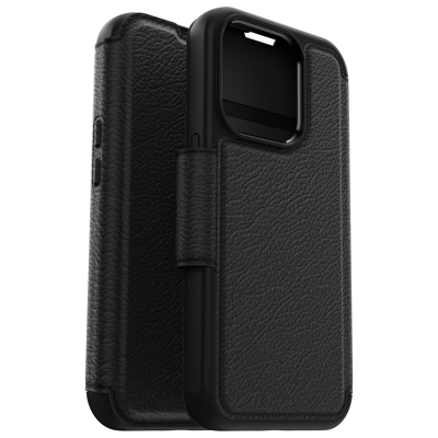 Afbeelding van Otterbox Strada Apple iPhone 15 Pro Book Case Leer Zwart Met MagSafe