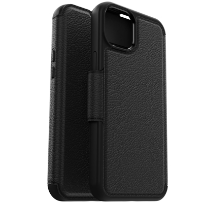 Afbeelding van Otterbox Strada Apple iPhone 15 Plus Book Case Leer Zwart Met MagSafe