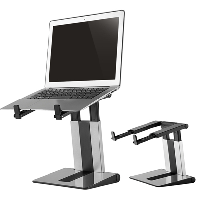 Afbeelding van opvouwbare laptop standaard Zilver/ zwart