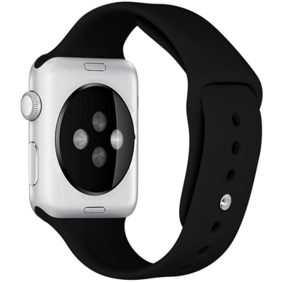 Afbeelding van Apple Watch bandje Siliconen en TPU (zacht) Zwart Geschikt voor Series 1 9 / SE Ultra (2)