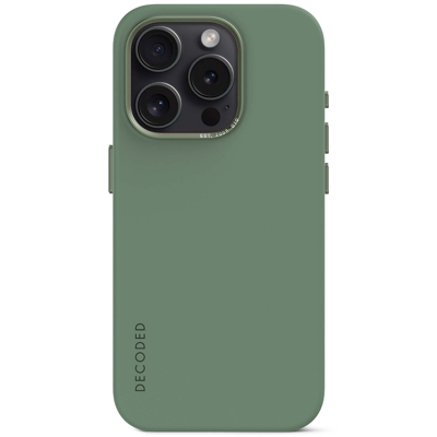 Afbeelding van Decoded Anti Microbial Silicone Backcover iPhone 15 Pro Max Sage Leaf Green