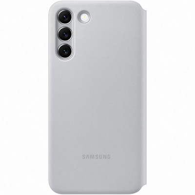 Afbeelding van Samsung Galaxy S22 Plus Hoesje Kunstleder Bookcase Lichtgrijs Telefoonhoesje