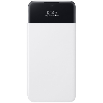 Afbeelding van Samsung Galaxy A33 Hoesje Kunststof Bookcase Wit Telefoonhoesje